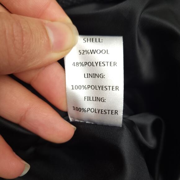 Pronto Uomo Men's Vest Jacket Sz Large Quilted Full Zip Mock Neck Black & Gray - Picture 7 of 10